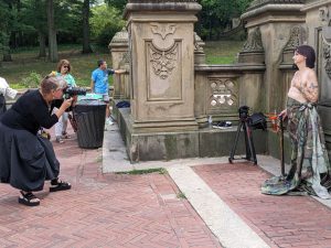 New York City Central Park Bethesda Fountain Blossoms by Christopher Arndt